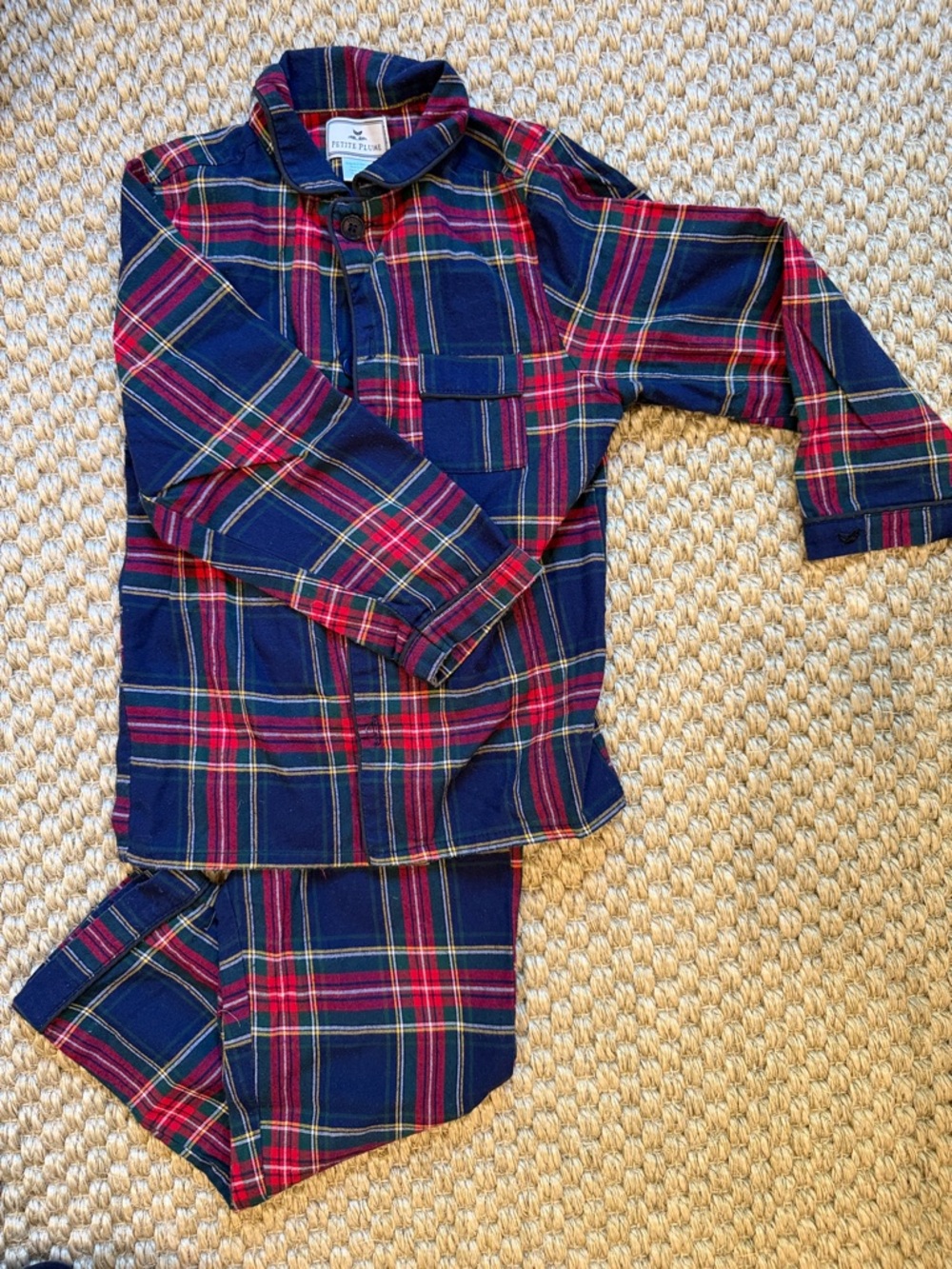 Petit Plume plaid Pajama Set